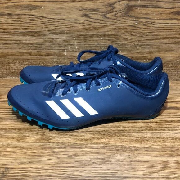 Adidas womens sprintstar blue track spikes cleats size 9.5 AF5602 - Picture 5 of 9